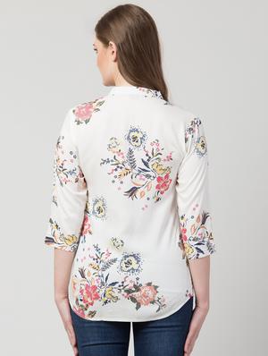 optic white floral shirt - 17022124 - Standard Image - 3