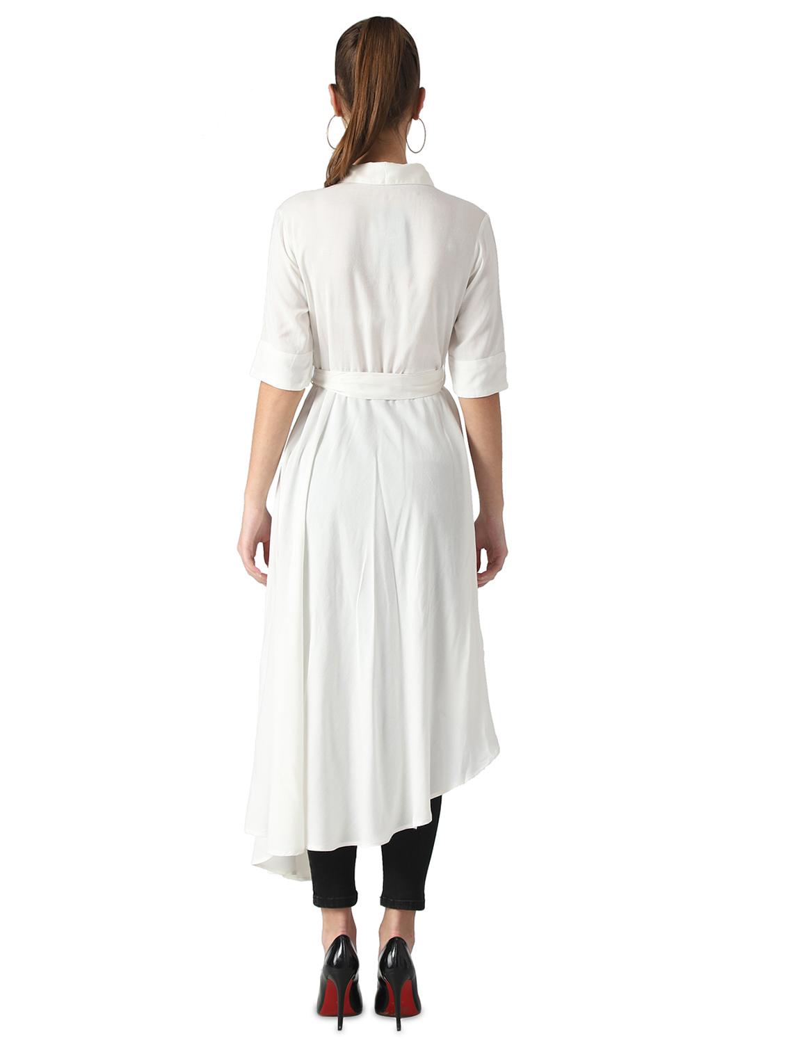 tie front asymmetric tunic - 17022277 - Zoom Image - 3