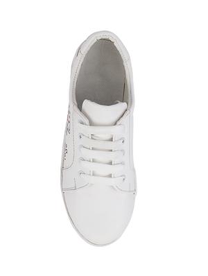 white slip on casual shoe - 17022572 - Standard Image - 3