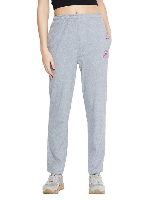 mid rise solid track pants - 17024321 - Very Small Image - 1