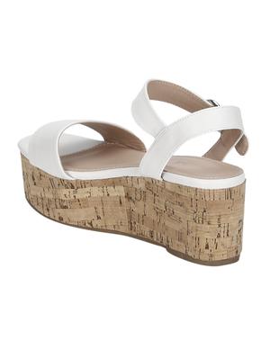 white pu platform heels - 17026583 - Standard Image - 3
