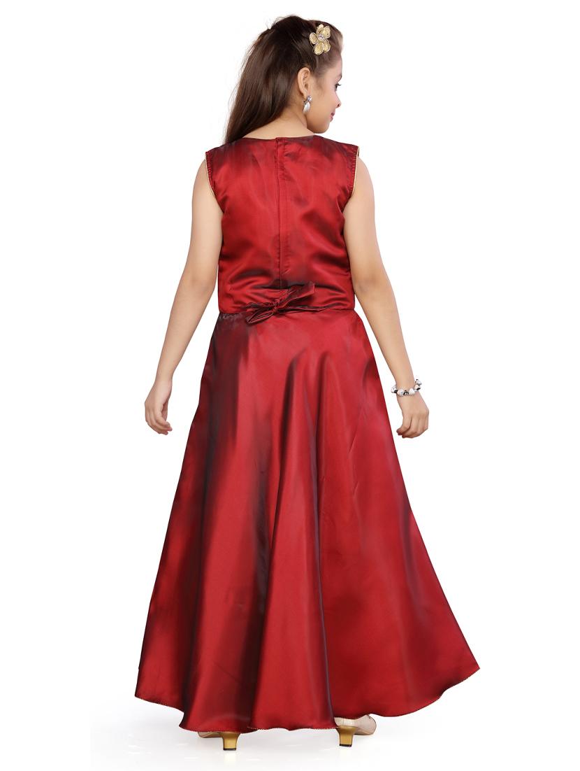 red silk blend party gown - 17032045 - Zoom Image - 3