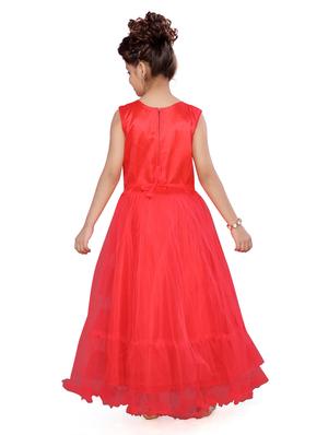 red polyester party gown - 17032051 - Standard Image - 3