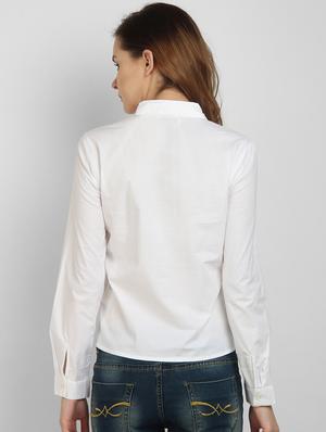 embroidered detail casual shirt - 17032779 - Standard Image - 3