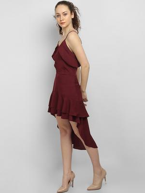cami neck asymmetric dress - 17033835 - Standard Image - 3
