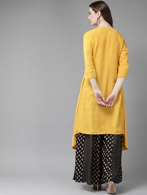 solid kurta palazzo set - 17062201 - Standard Image - 3