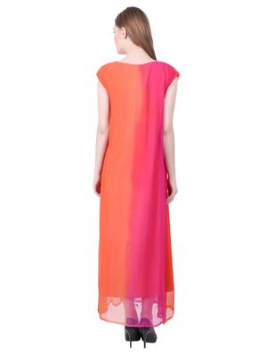 v neck tie& dye maxi dress - 17064557 - Standard Image - 3