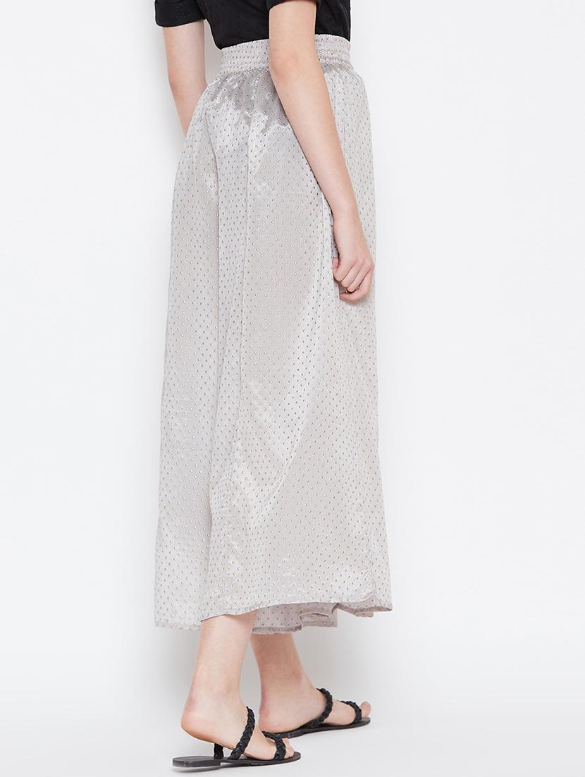 grey polyester palazzos - 17072667 - Zoom Image - 3