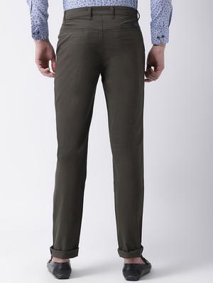 green cotton chinos casual trousers - 17078828 - Standard Image - 3