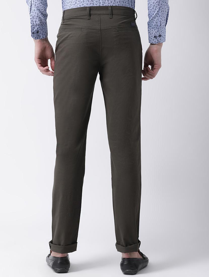 green cotton chinos casual trousers - 17078828 - Zoom Image - 3