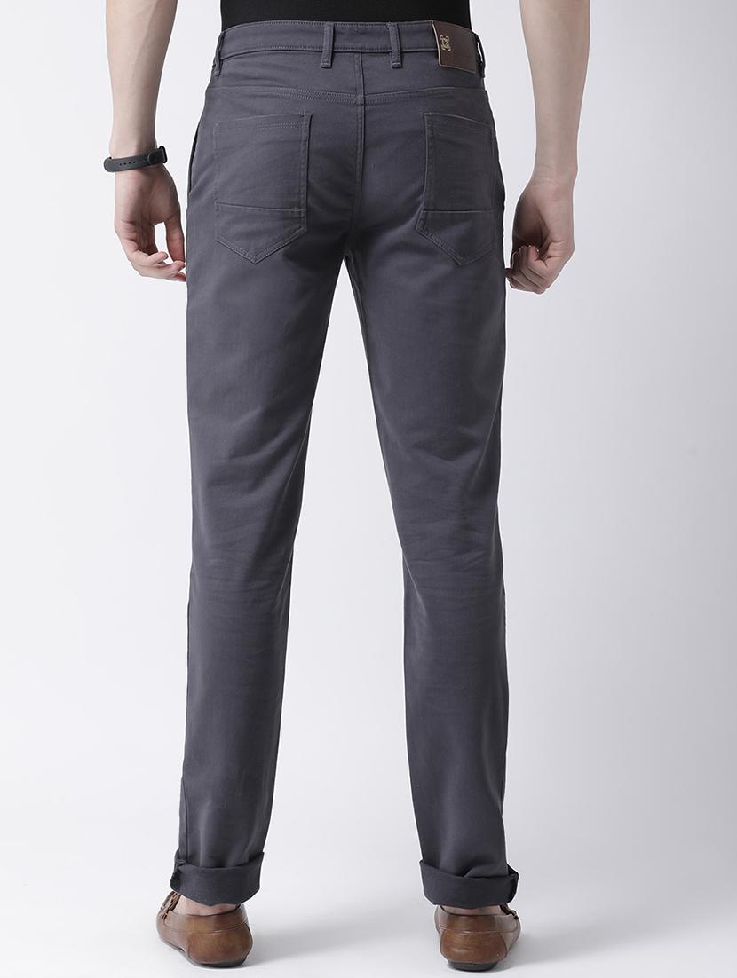 grey cotton chinos casual trousers - 17078833 - Zoom Image - 3