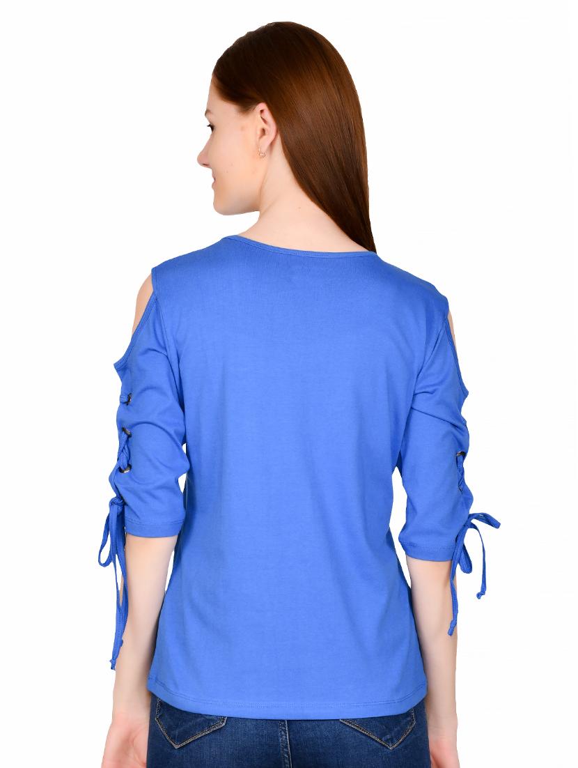 cold shoulder graphic top - 17080953 - Zoom Image - 3