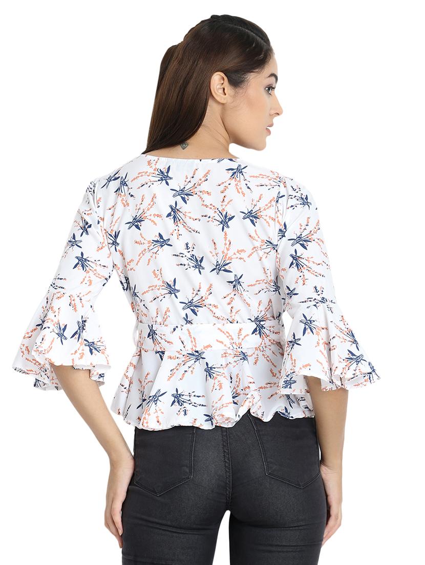 bell sleeves peplum top - 17081384 - Zoom Image - 3