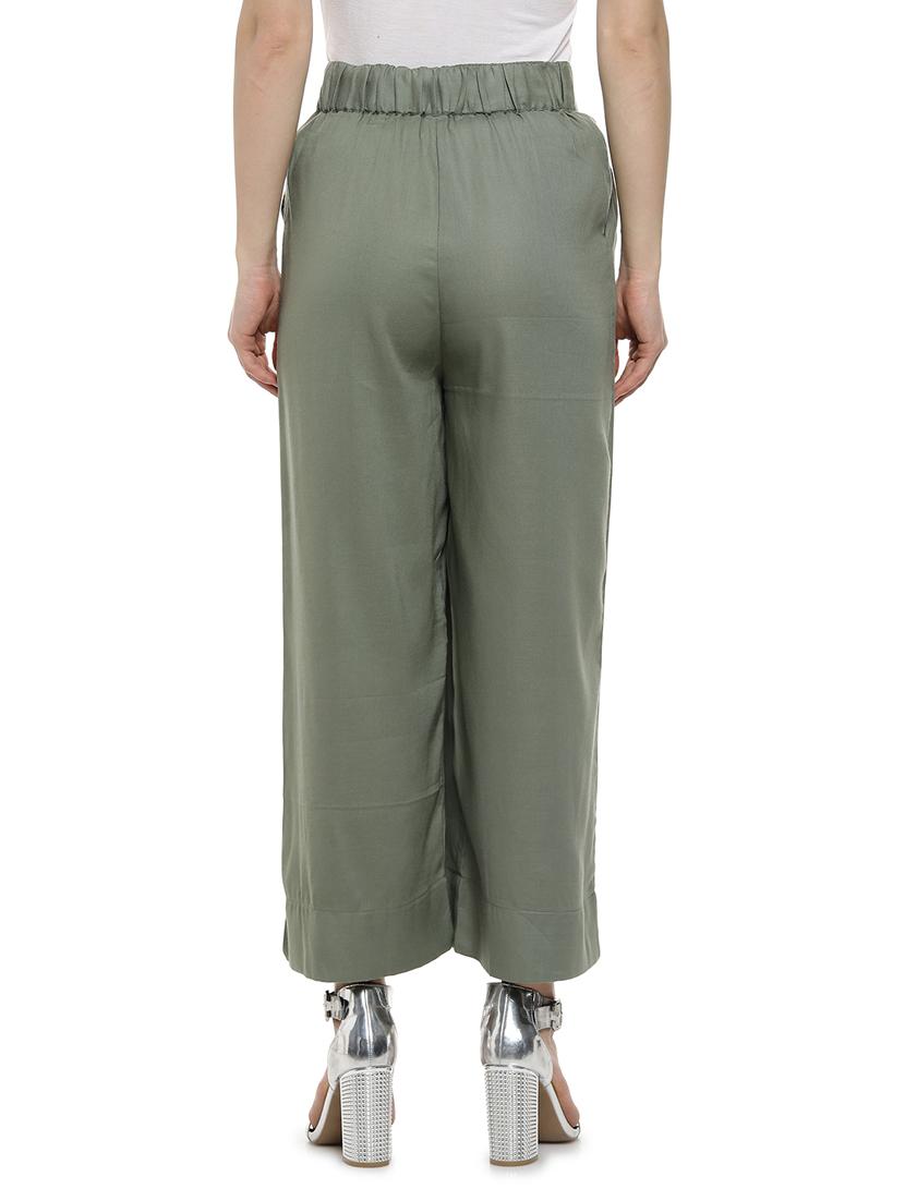 green rayon palazzos - 17083425 - Zoom Image - 3