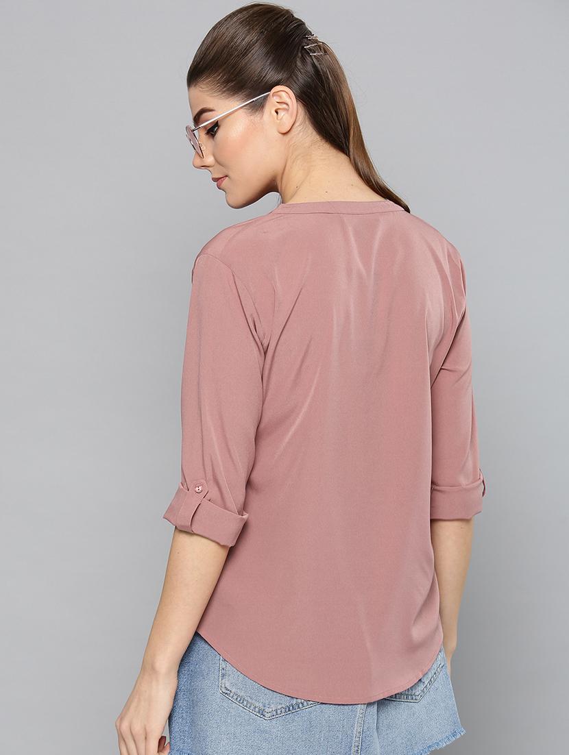 pink polyester regular top - 17085605 - Zoom Image - 3