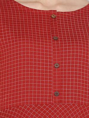 solid asymmetric kurta - 17085889 - Standard Image - 6