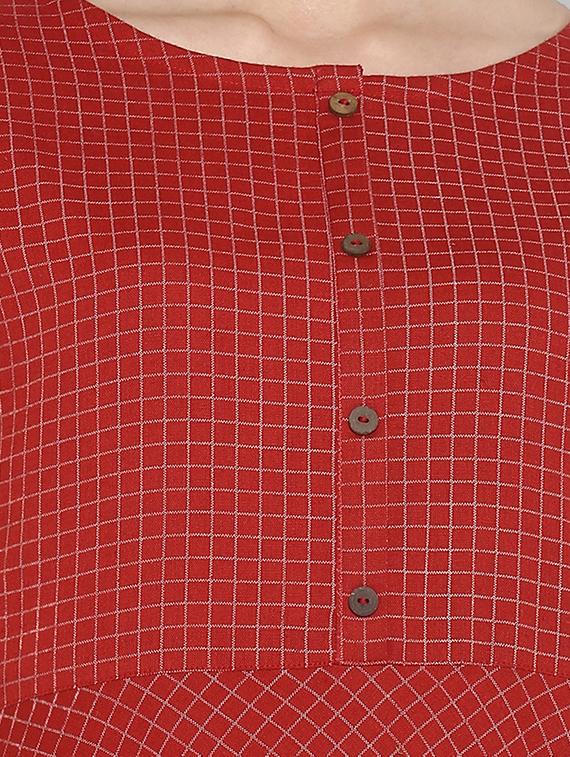 solid asymmetric kurta - 17085889 - Zoom Image - 6
