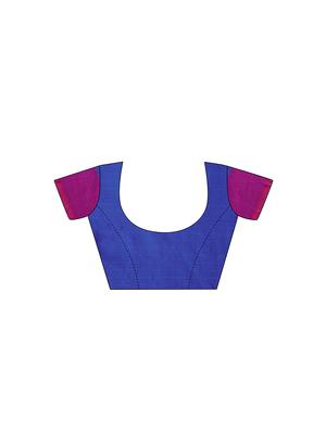 color block kanjivaram saree with blouse - 17088920 - Standard Image - 3