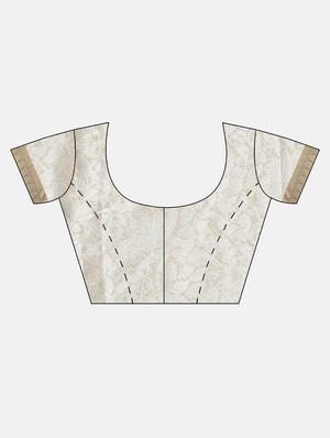solid banarasi saree with blouse - 17089992 - Standard Image - 3