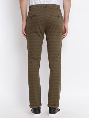 green checkered flat front casual trouser - 17091569 - Standard Image - 3