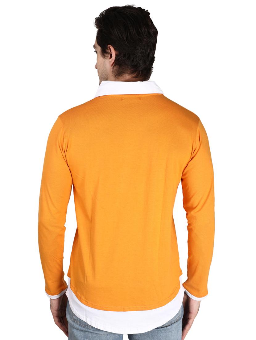orange cut & sew collared t-shirt - 17096031 - Zoom Image - 3