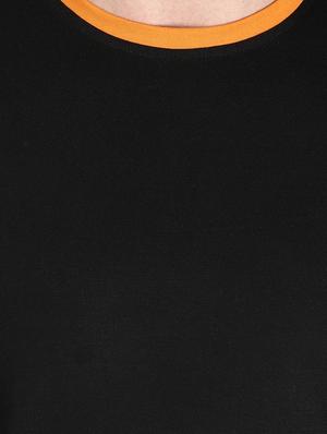 black color block t-shirt - 17096067 - Standard Image - 3