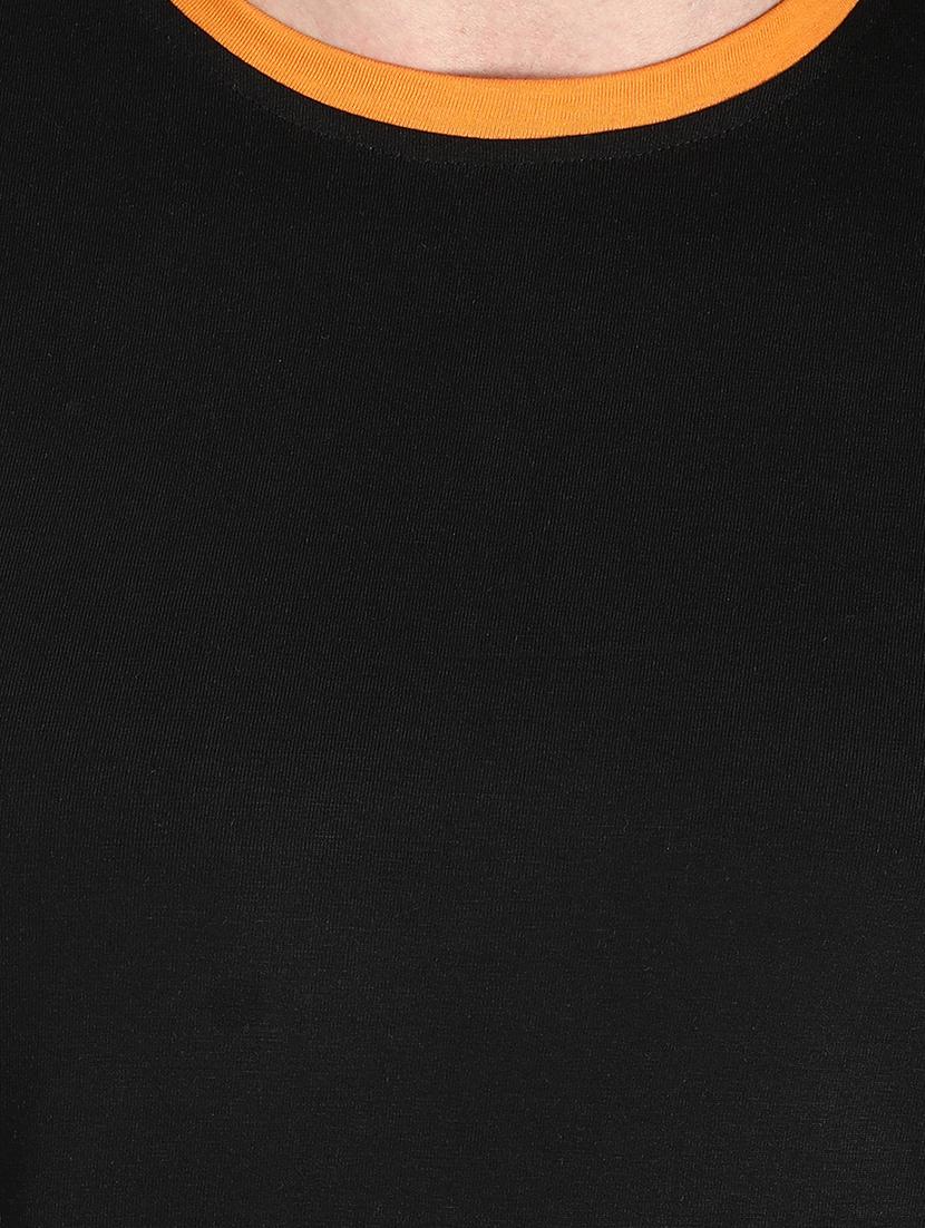 black color block t-shirt - 17096067 - Zoom Image - 3