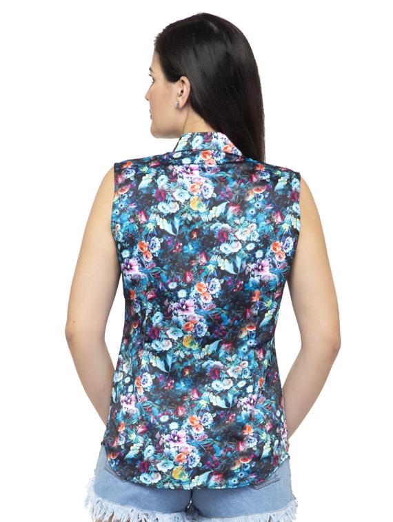 sleeveless floral shirt - 17108578 - Zoom Image - 3