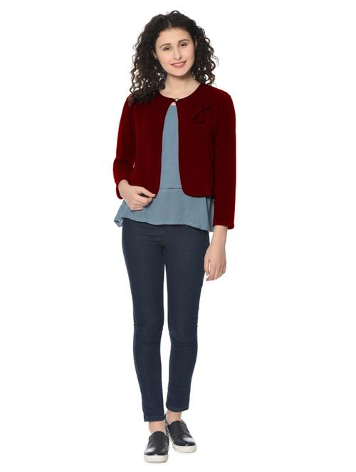 single button closure shrug - 17125927 - Standard Image - 1