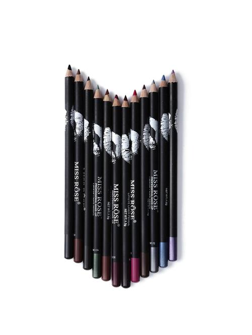 miss rose pack of 12 eyeliner cum lipliner coloured pencils - 17161360 - Very Small Image - 1