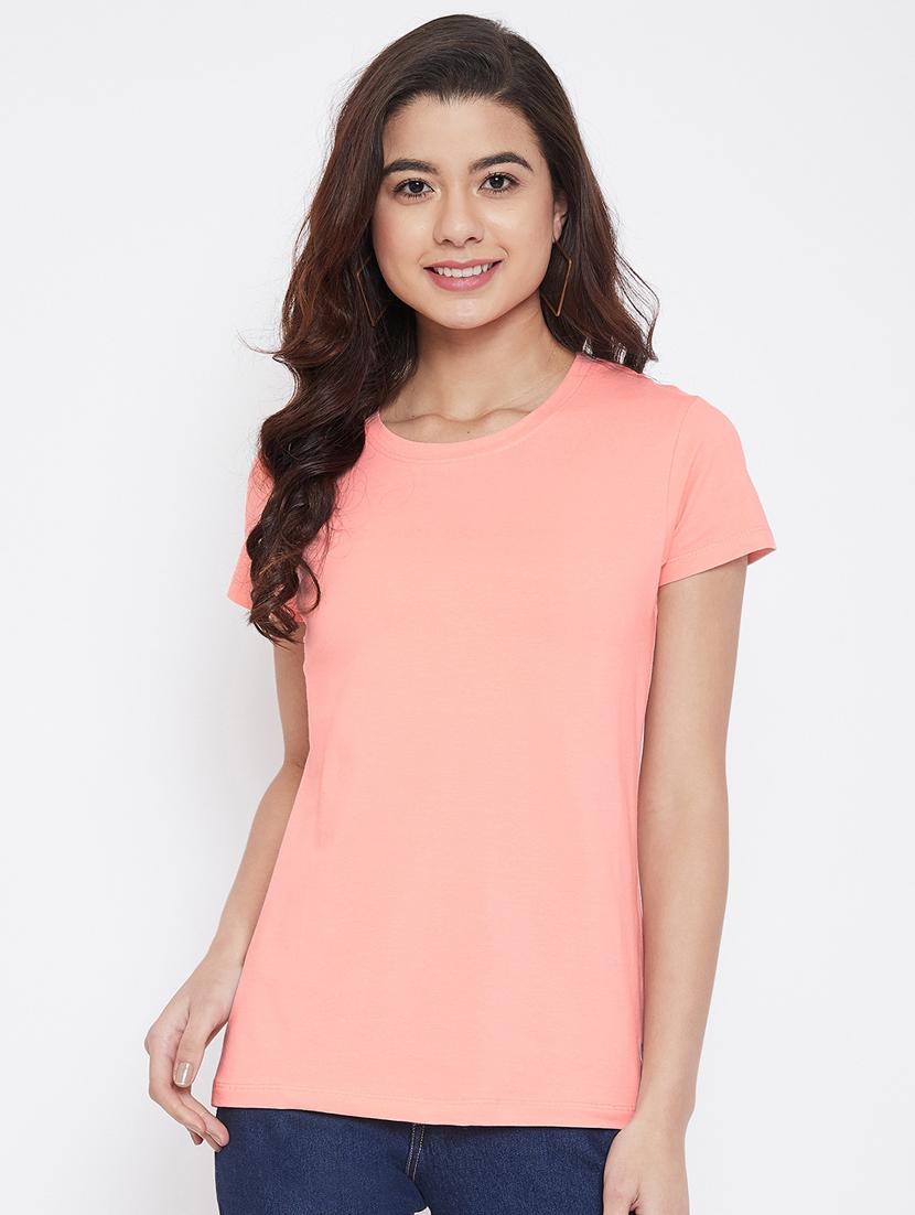 women's plain round neck t-shirt