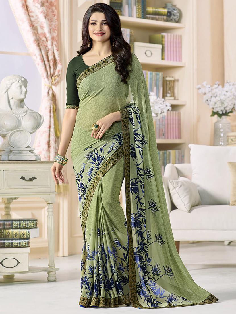 women floral printed saree with blouse