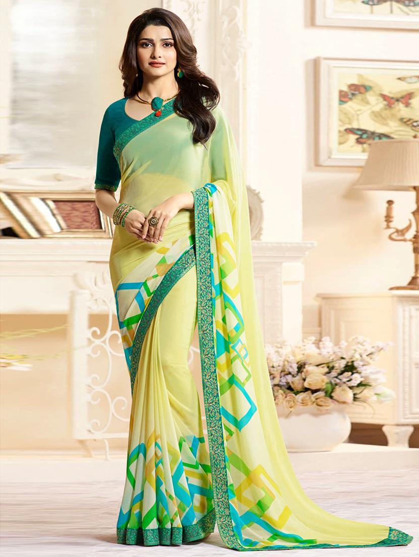 geometrical printed saree with blouse