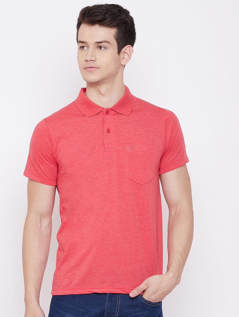 red solid polo t-shirt