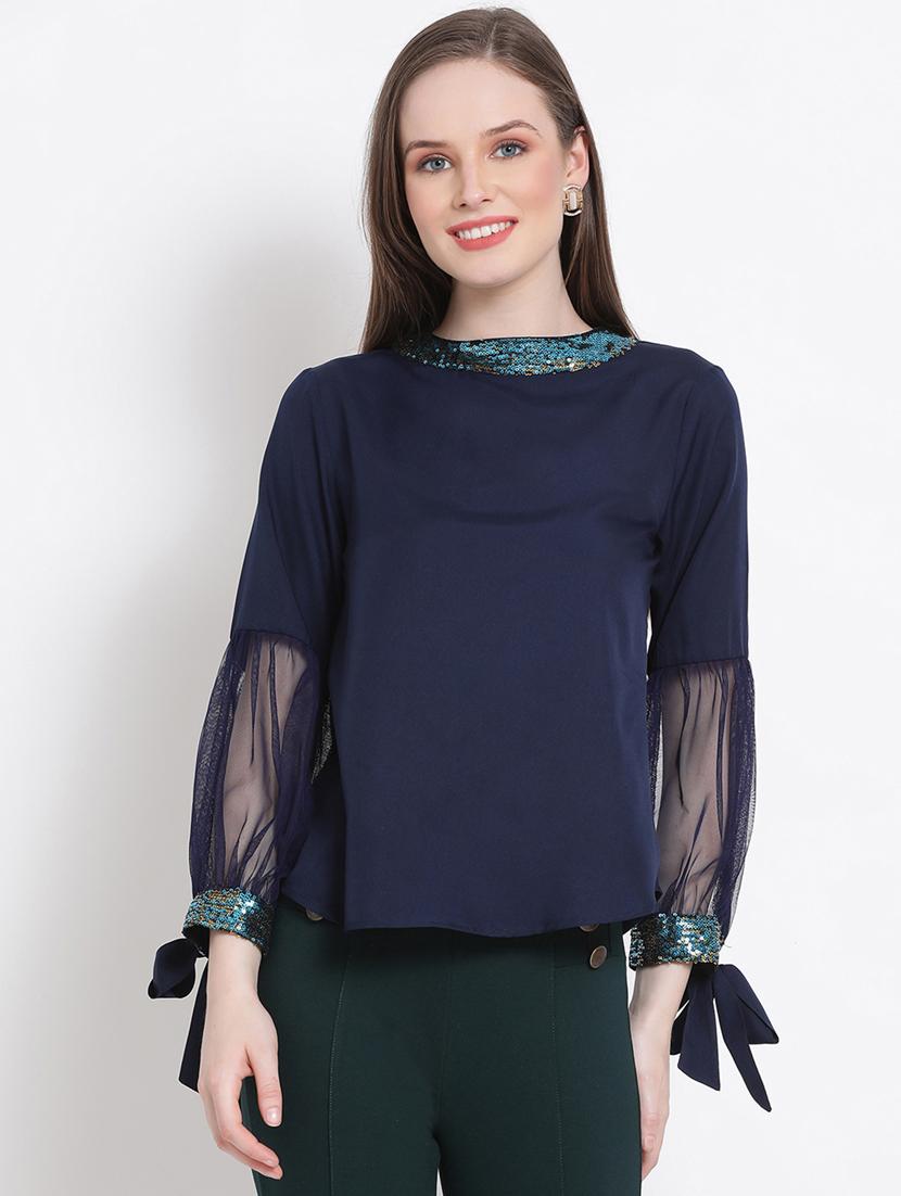 women's straight mock neck top