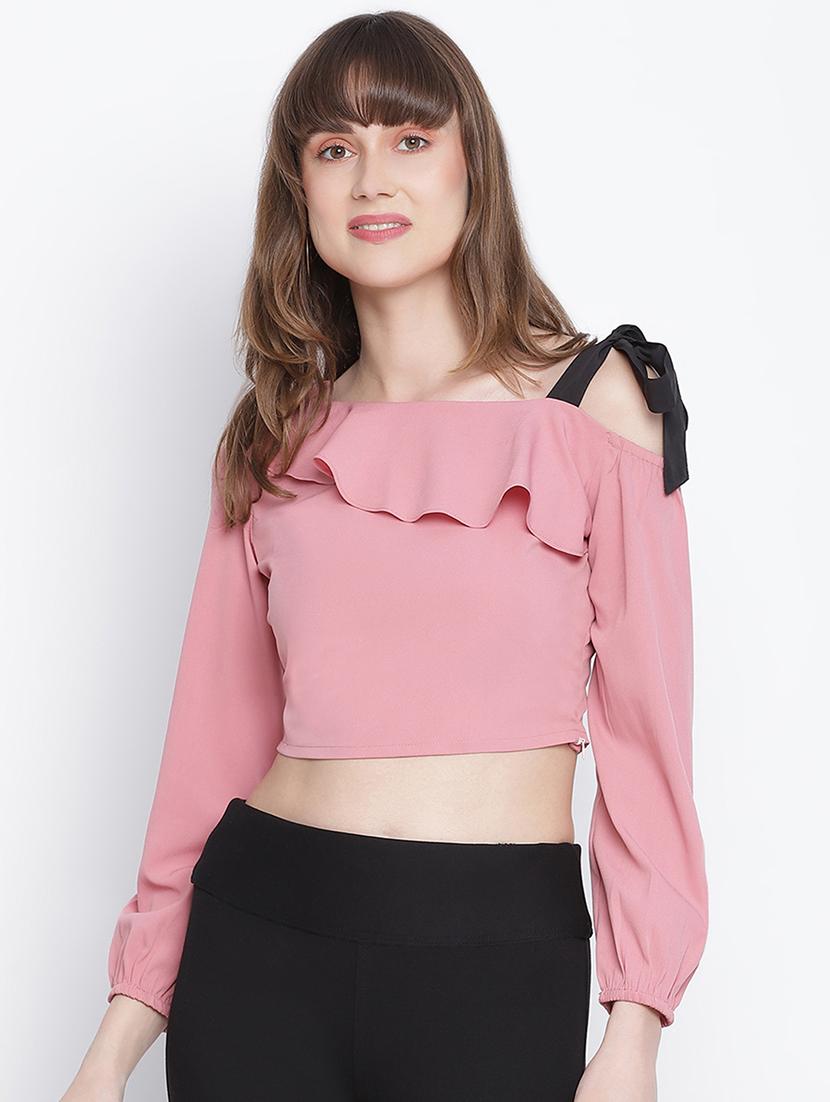 women's crop off shoulder top