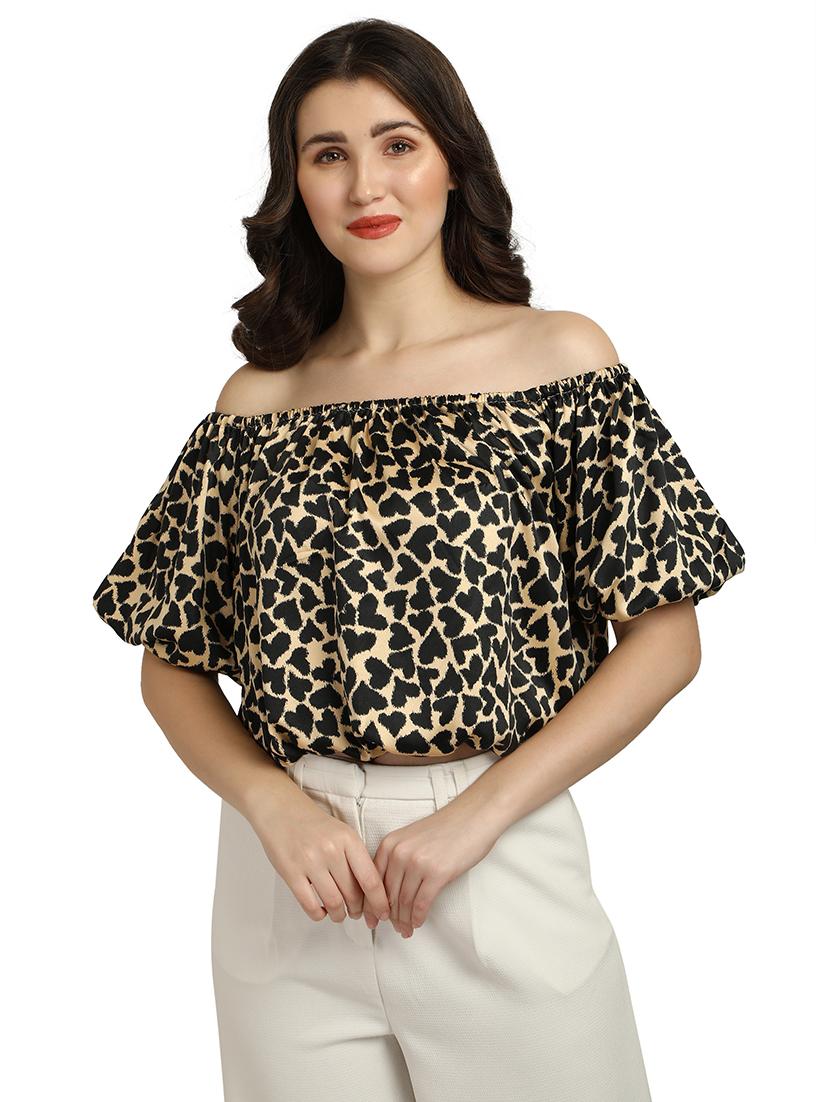 women's crop off shoulder top