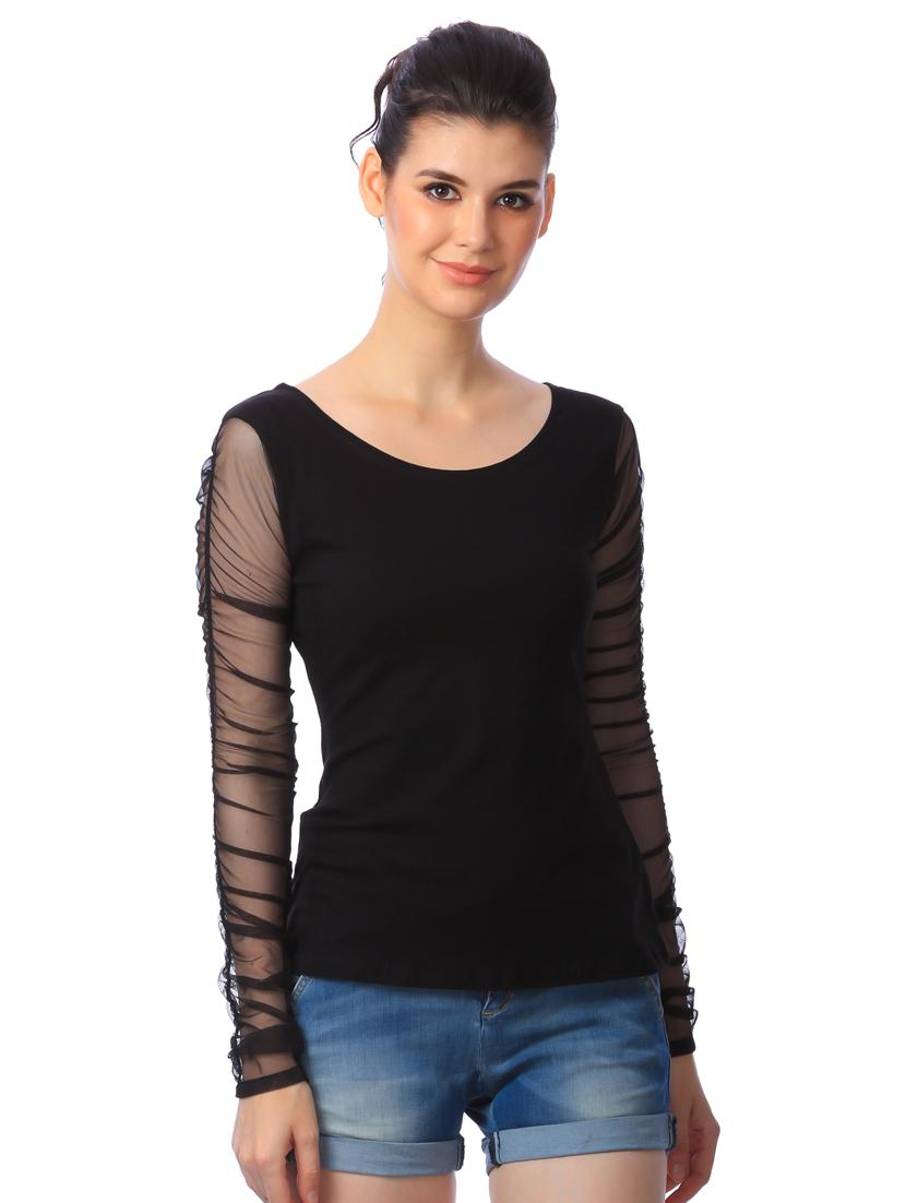 long sleeved solid top