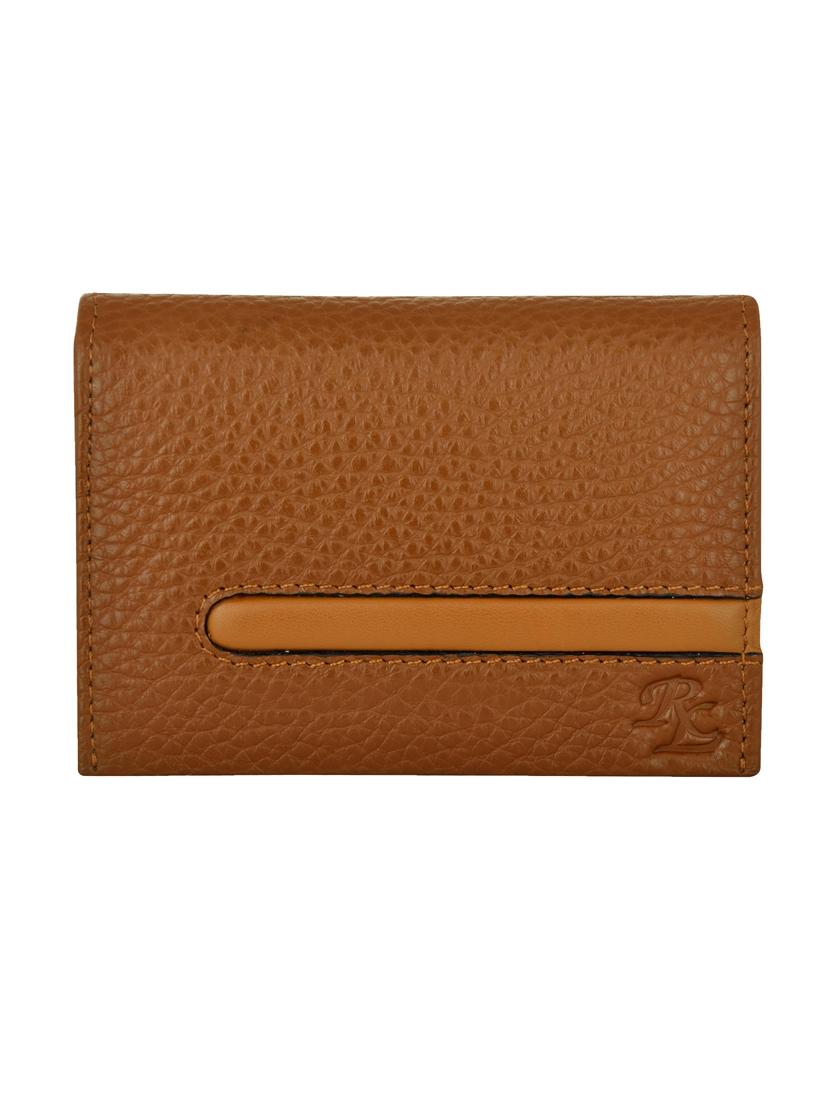 brown solid card holder