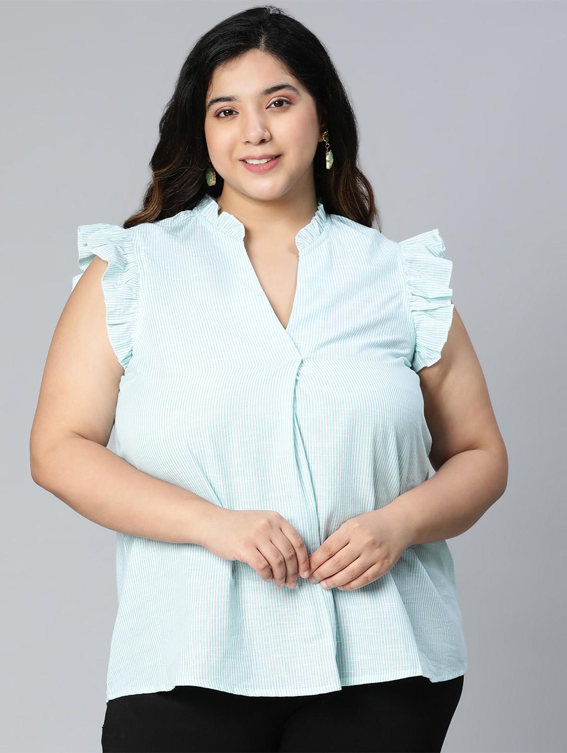 women's a line v neck top