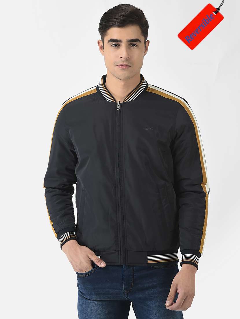 reversible zip up casual jacket
