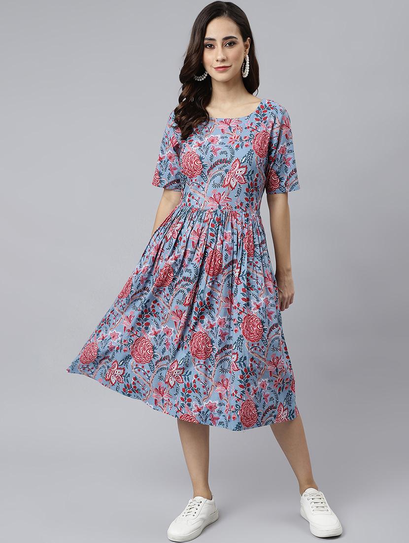women's fit & flare floral dress