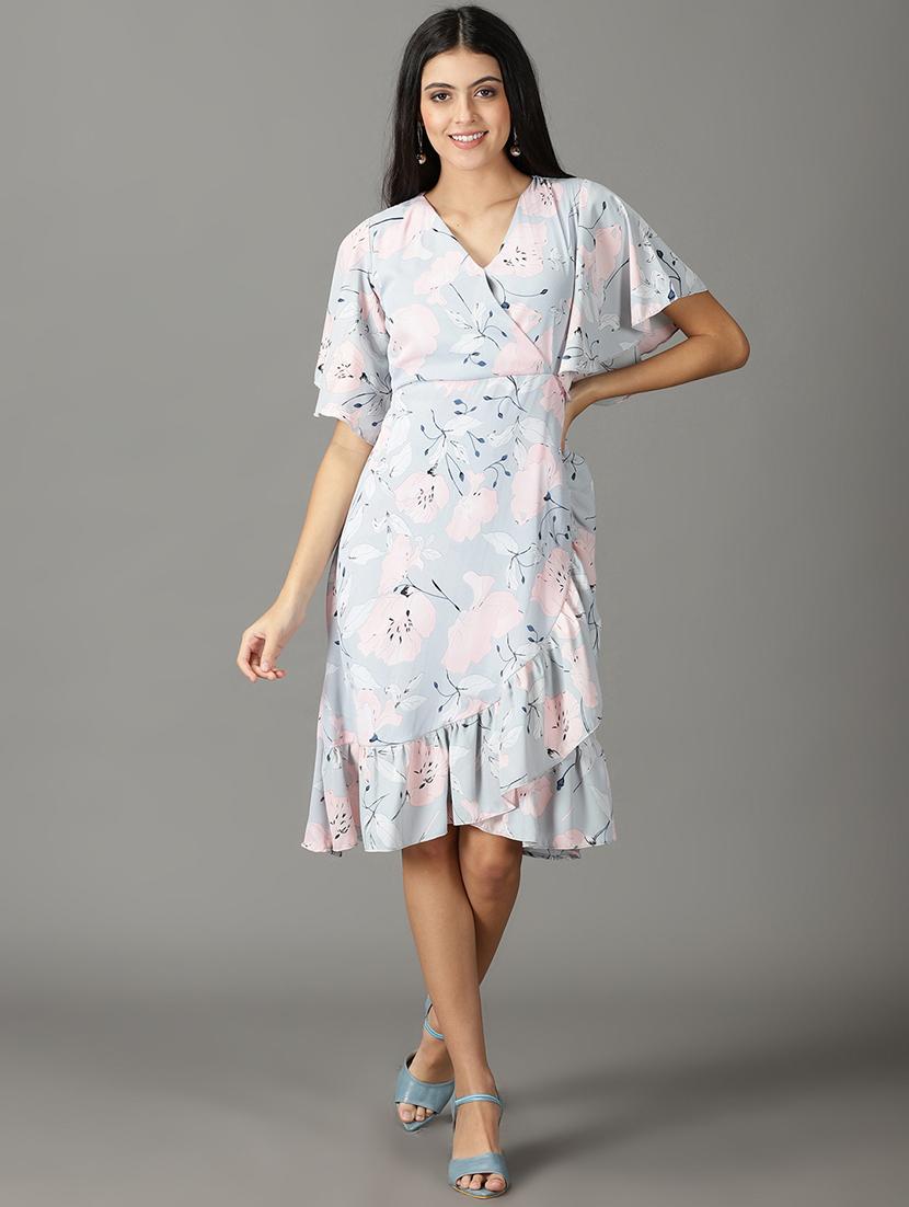 women's wrap floral dress