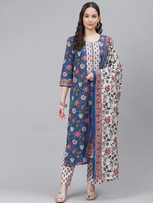 printed kurta pant set - 19314219 - Very Small Image - 1