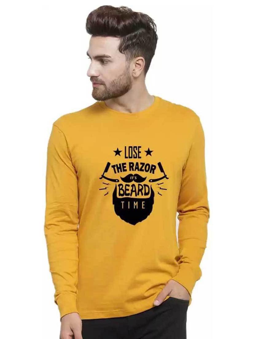 men front print short sleeve t-shirt
