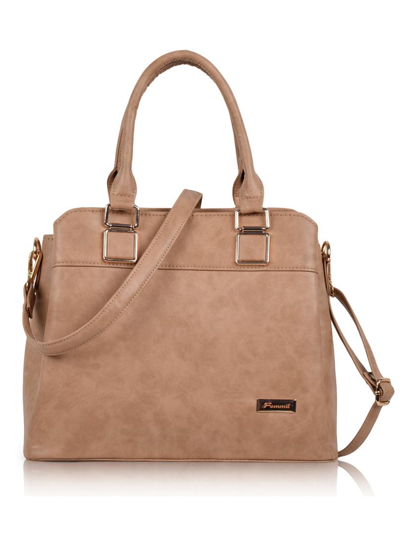 beige leatherette (pu) handbag
