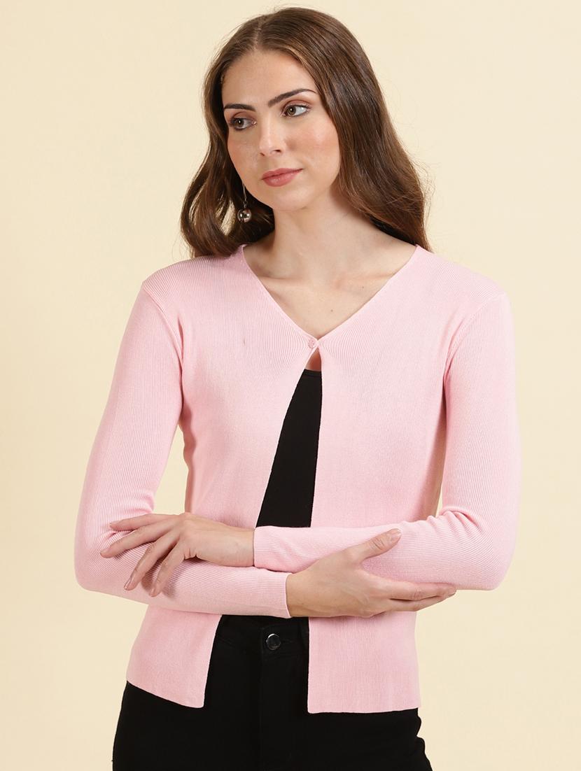 women self designed v neck shrug