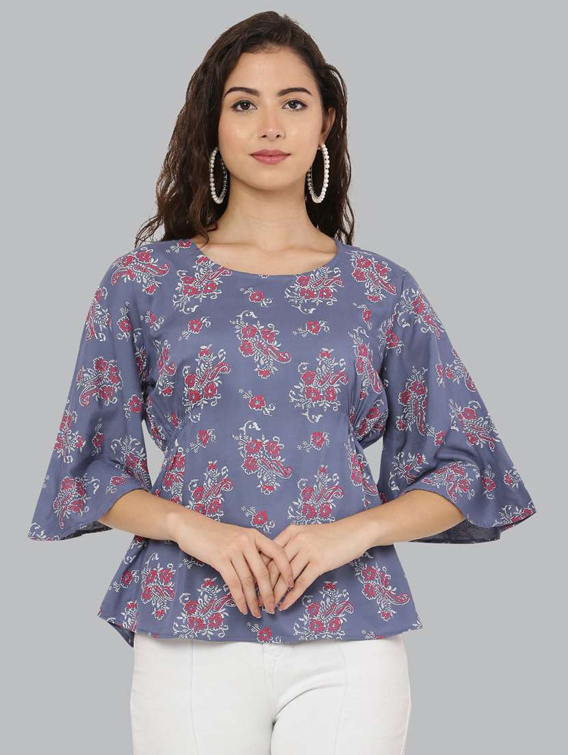 women's a line round neck top