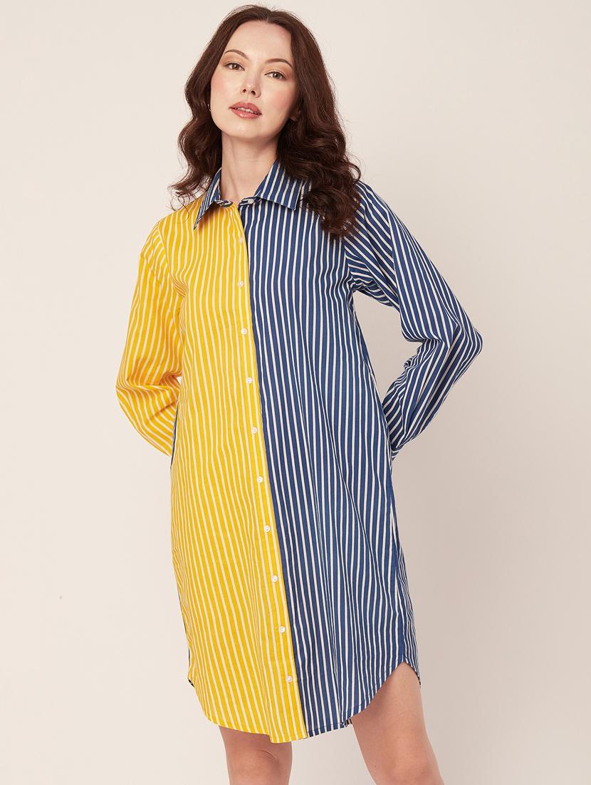 women's shirt striped dress