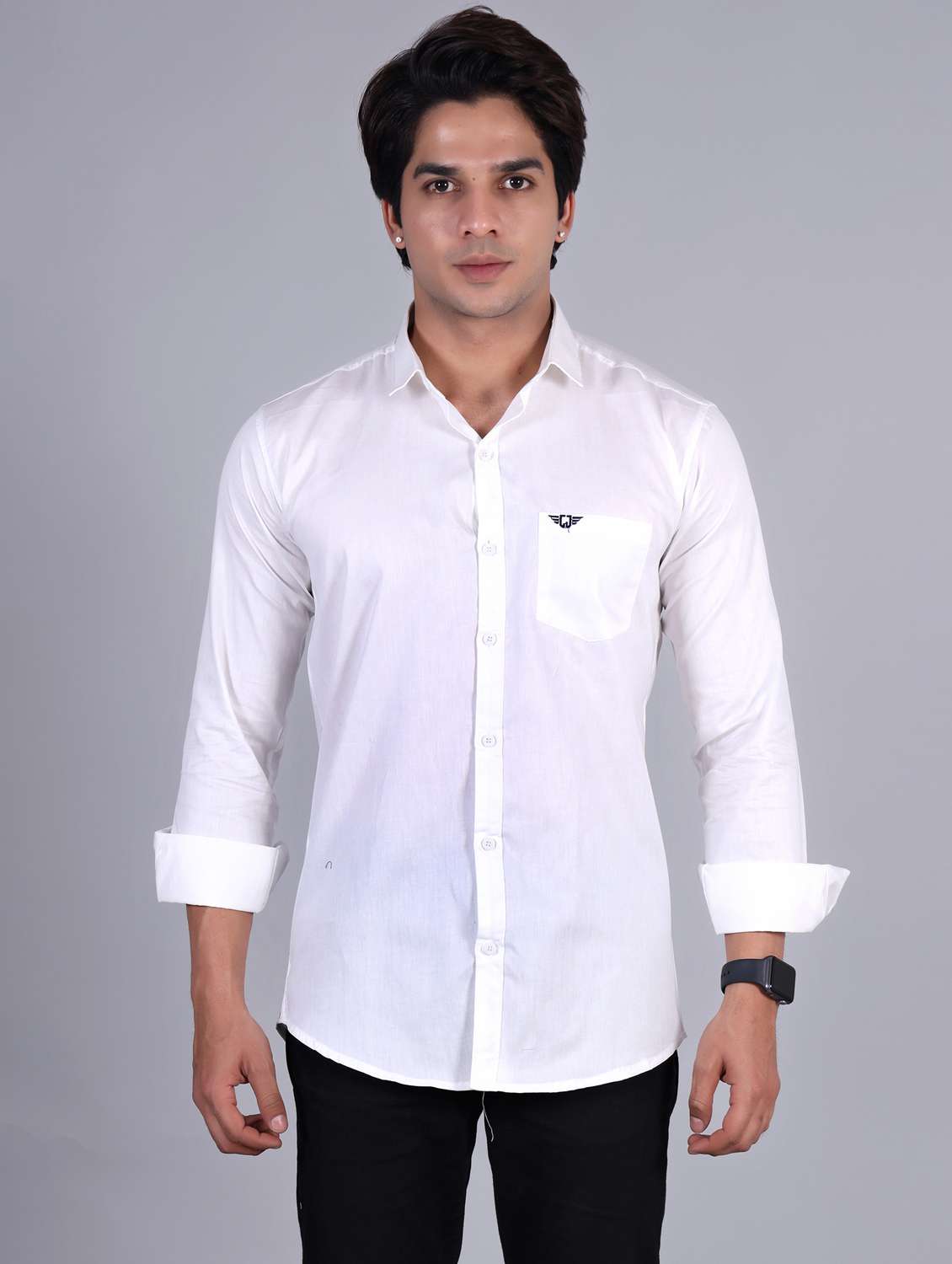 mens solid casual shirt